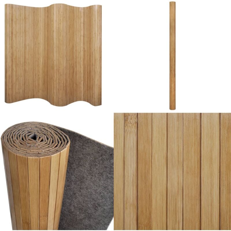 Raumteiler Bambus Natur 250x165 cm - Bambus Raumteiler - Raumtrenner - Sicht Schutz - Wohnzimmer Dekoration - Schlafzimmer Dekoration - Home & Living