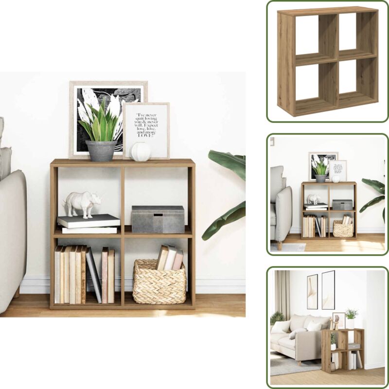 Raumteiler-Bücherregal Artisan-Eiche 69,5x29x69,5 cm - Raumteiler - Raumtrenner - Bücherregal - Raumteiler Bücherregal