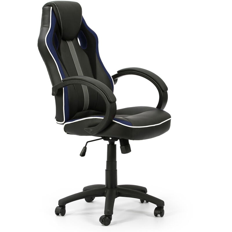 Rayan Liege-Bürostuhl rayan Schwarz und Blau Farbe