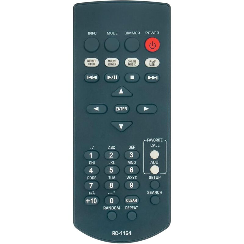 RC-1164 Ersatzfernbedienung für Denon Musikserver-Player DNP-F109, D-F109C, D-F109N, DCD-F109