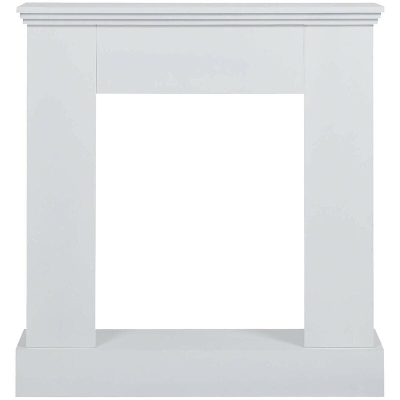 Rebecca Mobili Rahmen Dekoration Kamin Holz Weiß Moderne 98x93x23