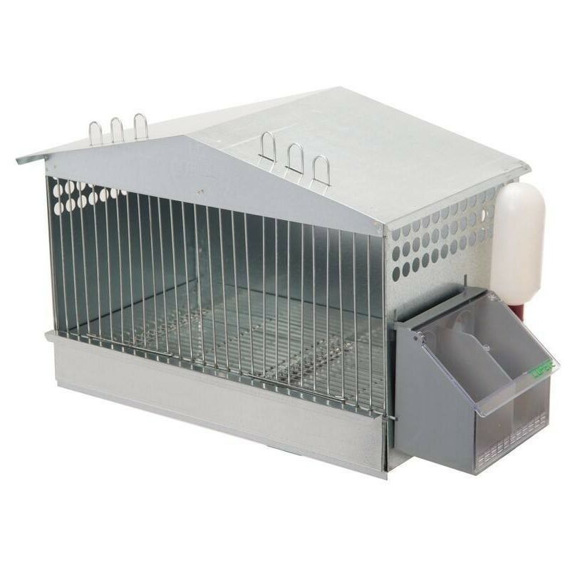 Verzinkter Vogelkäfig für Kanarienvögel, Wachteln, Wellensittiche und exotische Vögel, 52x31x36 cm