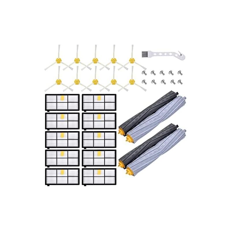 Rebirthcare 23 stück ersatzteile bürsten kit zubehör ersatzteile für irobot für roomba serie 800 900 860 866 870 871 880 886 960 966 971 976 980 981