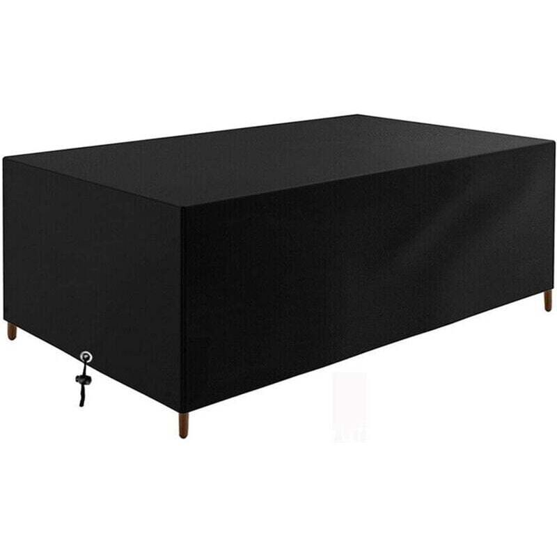 KZQ - Rechteckige Gartentischabdeckung, Schutzhülle für Gartenmöbel, wasserdichte Schutzhülle für Gartenmöbel, wasserdichte Schutzplane aus