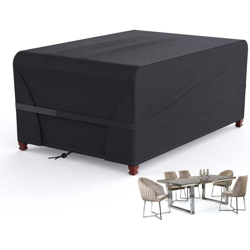 Rechteckige Schutzhülle für Gartenmöbel aus robustem Oxford-Gewebe, UV-beständig, reißfest, für Rattan-Gartenmöbel, 242162100CM