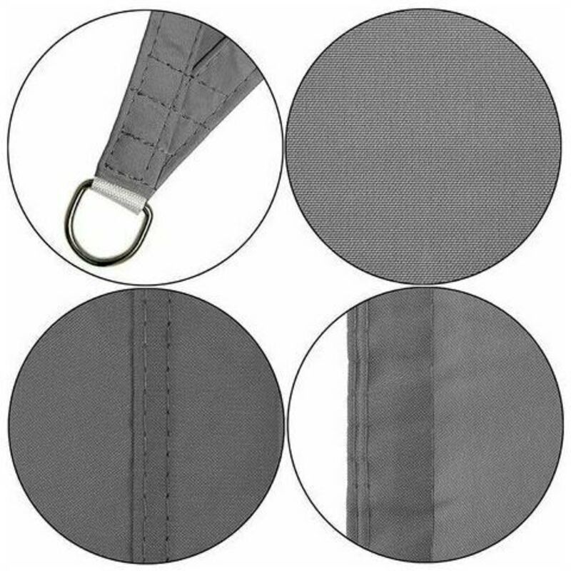 Rechteckiges Sonnensegel, 2 x 5 m, Schattentuch, Sonnensegel, wasserdicht, atmungsaktiv, UV-Schutz, für Camping, Terrasse, Garten, Balkon, Außenpool,