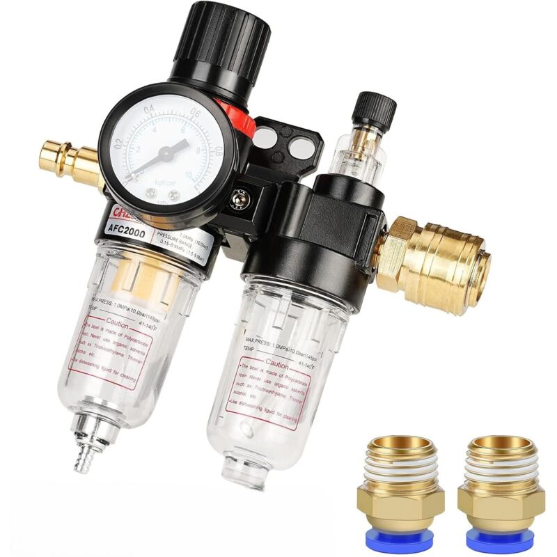 Réducteur de pression d'air comprimé 1/4 pouce séparateur d'eau air comprimé