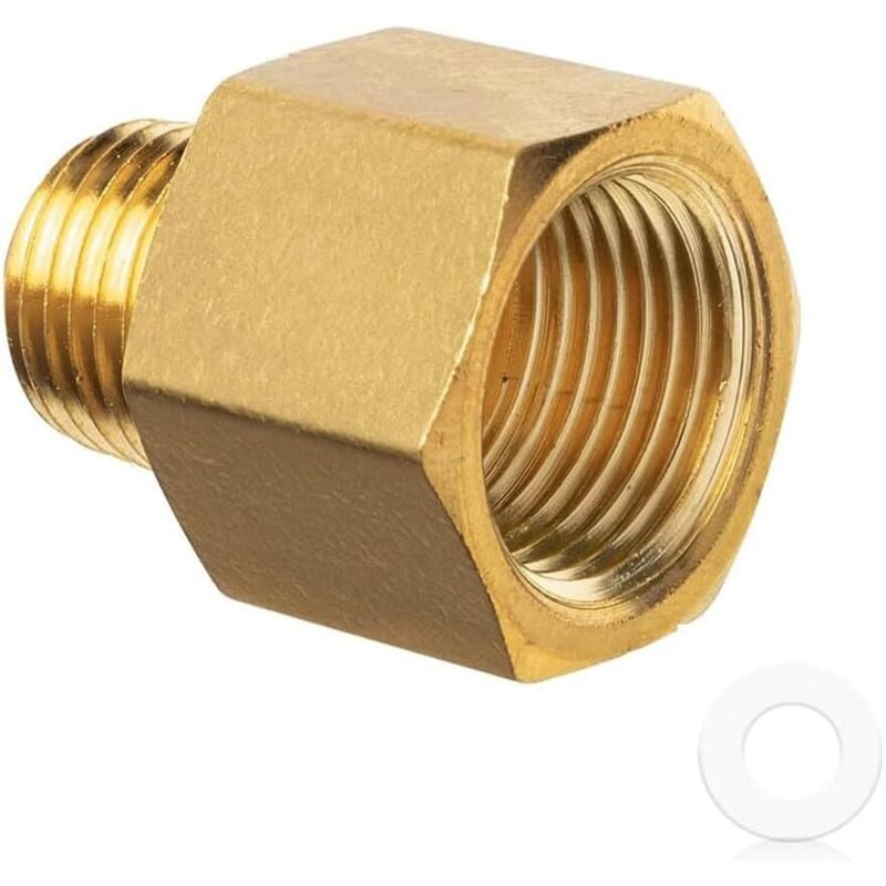 Bluedeer - Reduzierung 1/2 Zoll auf 3/4 Zoll,Reduzierverlängerung 1/2 Zoll Außen x 3/4 Zoll Innen aus Messing,AG/IG Reduzierstück mit