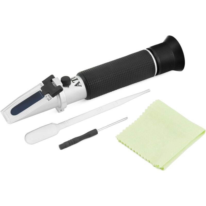 Refraktometer 0–80 Vol.-%, tragbares Refraktometer mit automatischer Spannungsregelung (ATC) für Spirituosen und Ethanol