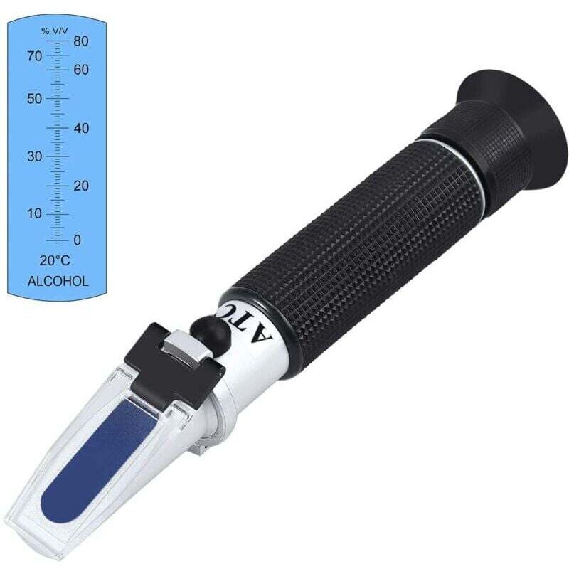 Refraktometer mit ATC 0-80% Vinometer Tester pH-Meter - Genaue pH-Wert-Messung über das Volumen