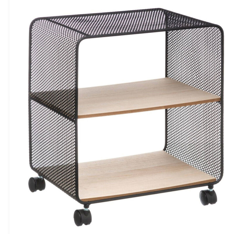 Regal auf Rollen SOUTH BAY, 2 Ablagen, durchbrochene Konstruktion