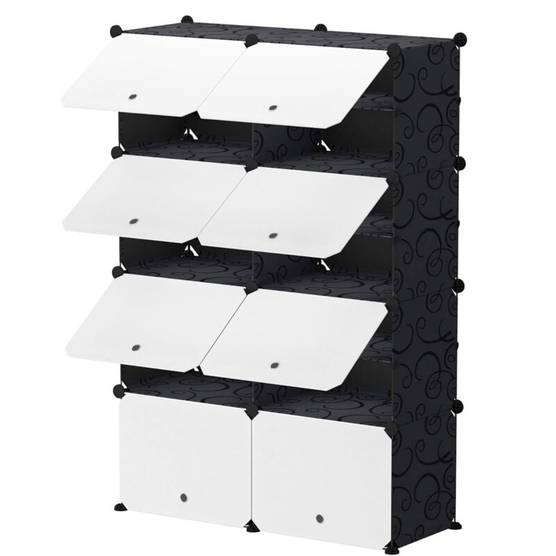 Regal für Schuhe Hausschuhe Regalmodul 24 Ebenen 32 Paar Schuhe