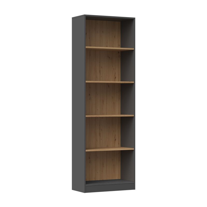 Artisan - Regal 60 cm, Schrank R60 für Bücher, Ordner, Farbe Anthrazit, Kunsteiche, für Zuhause, fürs Büro