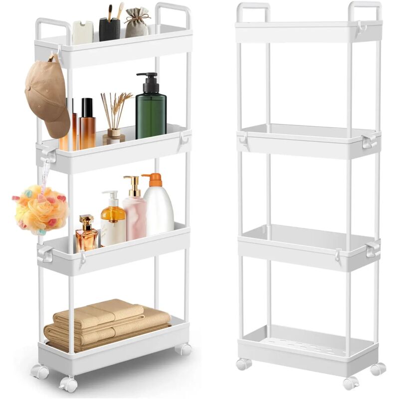 Day Plus - Regal Standregal Badregal Bücherregal mit 4 Ablagen Regal Wandregal Mehrzweck de