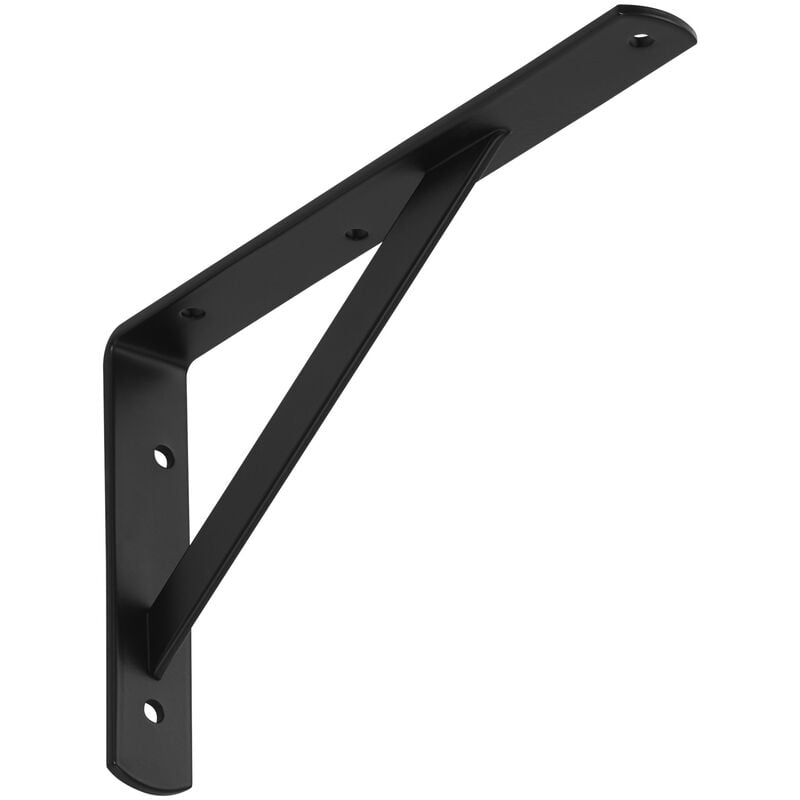 So-tech - Regalkonsole (250 x 150 x 30 mm, schwarz, pulverbeschichtet) Schwerlast-Konsole mit Querstrebe zur Stabilisierung