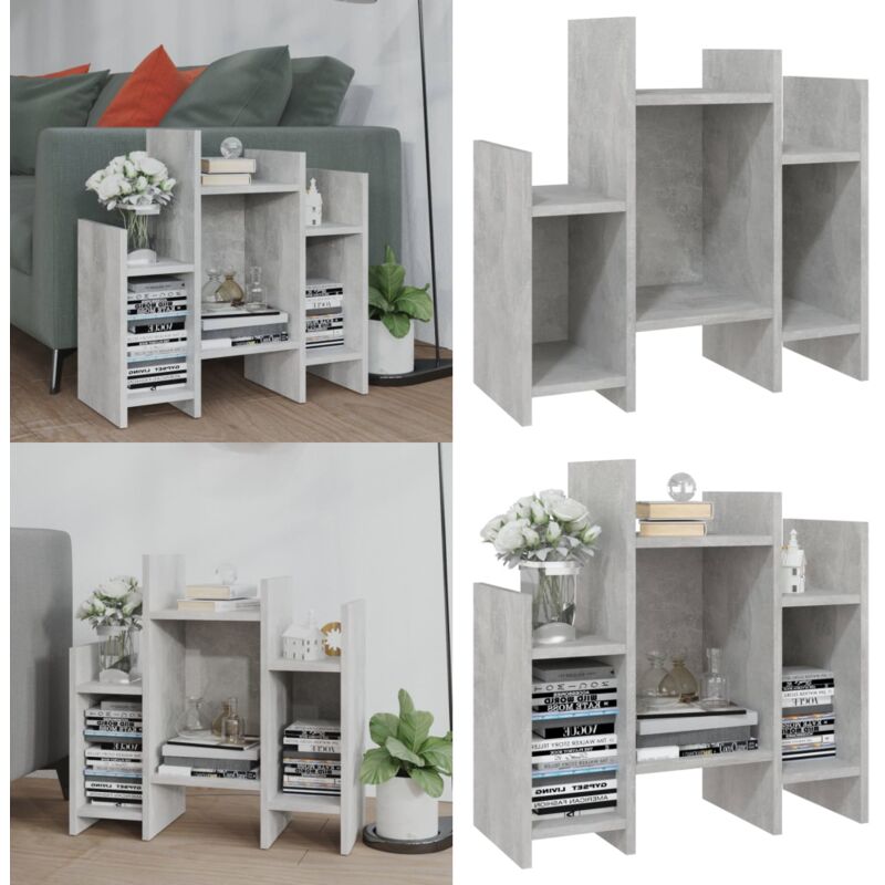 Regalschrank Betongrau 60x26x60 cm Holzwerkstoff - Bücherregal - Regal - Wohnzimmer Dekoration - Sideboard - Möbelstück - Home & Living