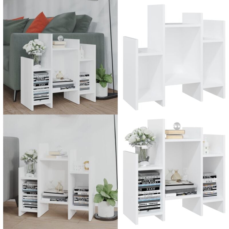 Regalschrank Weiß 60x26x60 cm Holzwerkstoff - Bücherregal - Regal Weiß - Wohnzimmer Deko - Sideboard - Möbelstück - Home & Living