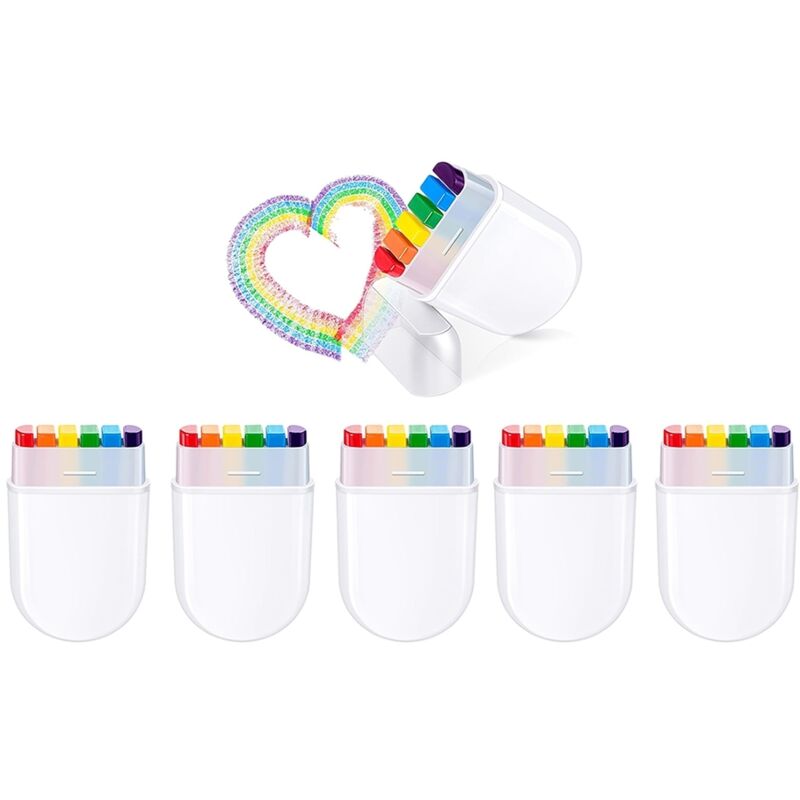Tlily - Regenbogen-Gesichtsfarbe Pride Gesichts- und Körperfarbe Set Regenbogen-Make-Up-Stick für Feiern Cosplay Geburtstag Make-Up-Zubehör a
