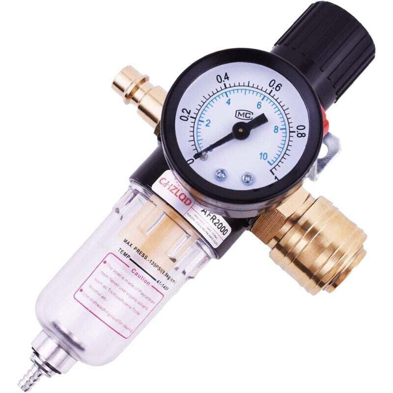 Regulateur de Pression Compresseur 1/4, Filtre Compresseur Dair, Filtre air Compresseur pour Compresseurs d'air Comprim et outils Pneumatiques