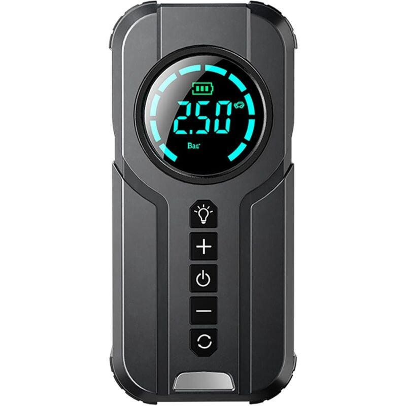 Gotrays - Reifenaufblaspumpe, elektrischer Luftkompressor, tragbare Mini-Autoreifen-Luftpumpe, tragbarer Lade-Inflator, voreingestellter Druck,