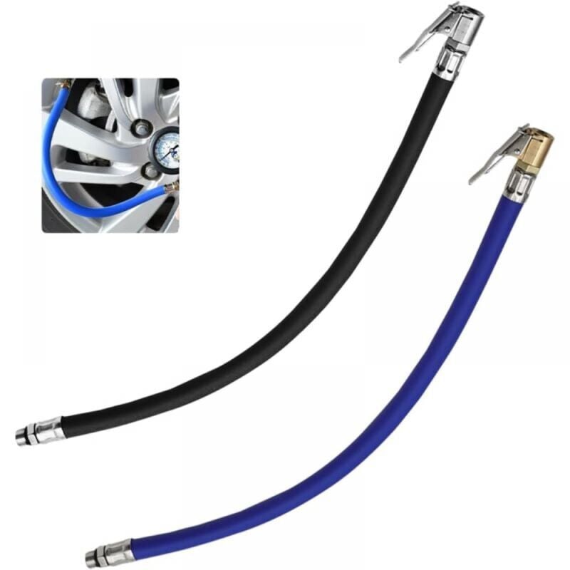 Cyslmuk - Reifenfüller-Verlängerungsrohr, 2-teiliger Autoreifen-Füllschlauch, Reifenfüllschlauch, für Autoreifen, Fahrradreifen, Luftkompressoren,