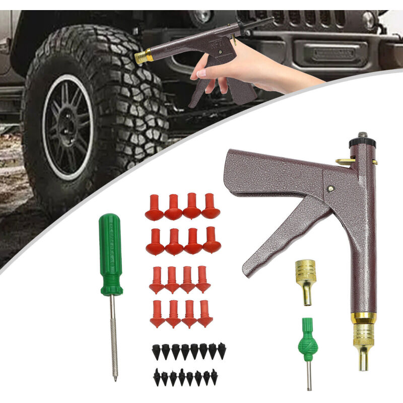 Reifenstopper Tubeless Autorad Vakuum Reifenreparatur Werkzeug Reifen Reparatur Nagel mit Stecker für viele schlauchlose Autos Motorräder