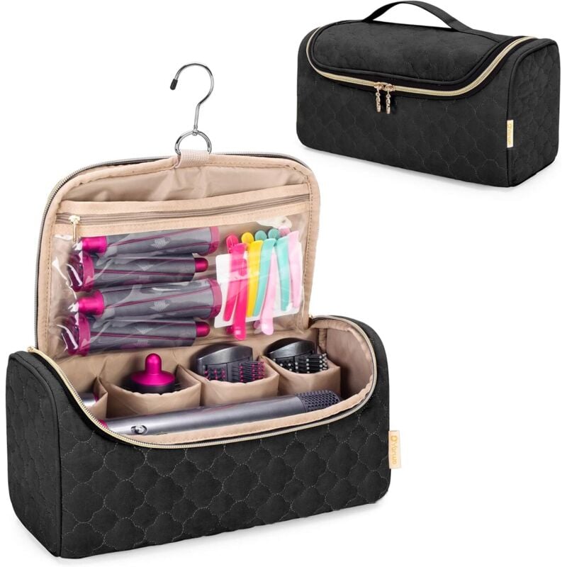 Reisetasche kompatibel mit Dyson Airwrap Styler Complete, tragbare Reise-Aufbewahrungstasche für Airwrap Styler und Zubehör, Schwarz (Patent