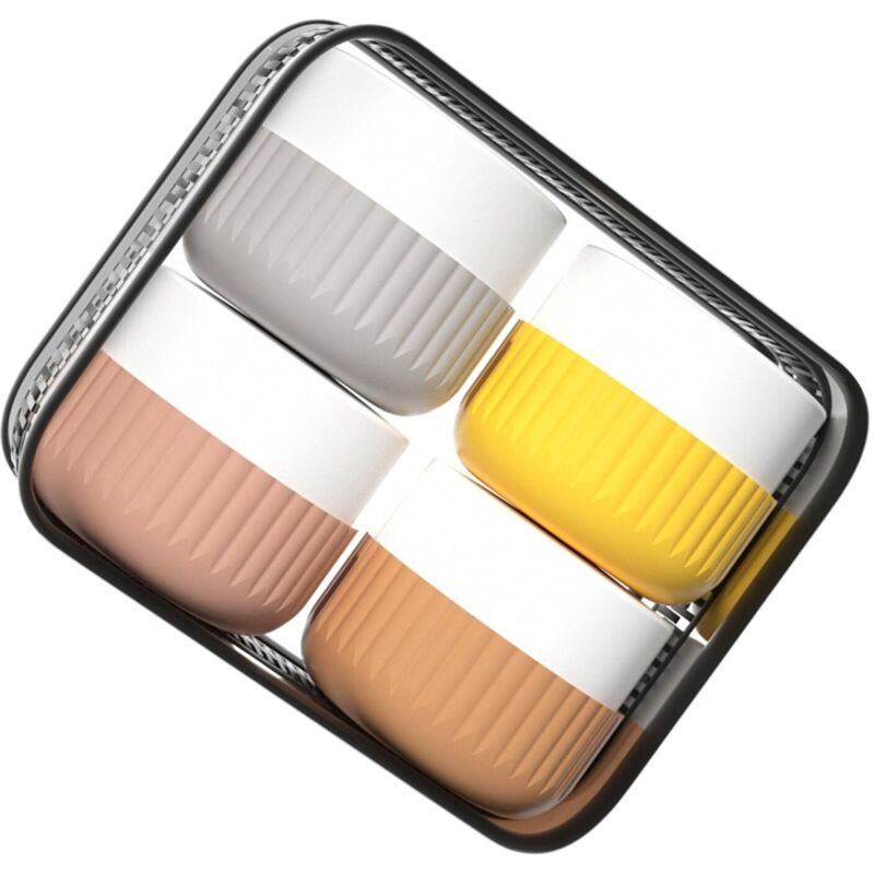 Reise-Toilettenartikel, Silikon-Gesichtscremetiegel mit transparentem Beutel, Kosmetik, Gesichts-, Körper- und Handcreme, Reiseaccessoires