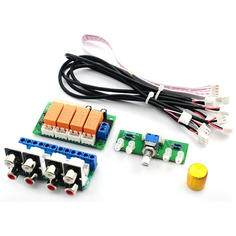Relais 4-Wege Audio Eingang Signal Selektor Schalter Audio Eingang Auswahl Platine für Drehung Schalter