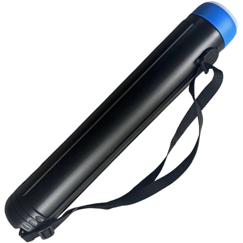 Relaxdays Posterrolle ausziehbar, 50-108 cm, Ø 8,5 cm, Transport Poster & Plakate, Zeichenrolle bis DIN A0, schwarz/blau