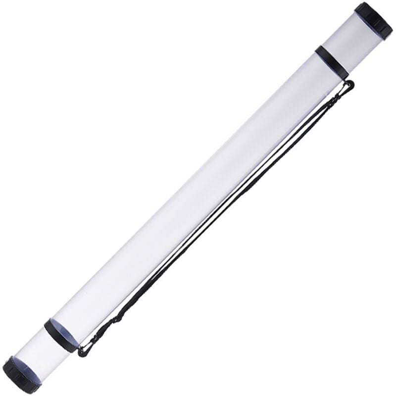 Relaxdays Posterrolle mit Gurt, 94 cm, Ø 7,5cm, Transport Poster & Plakate, Zeichenrolle bis DIN A0, transparent/schwarz