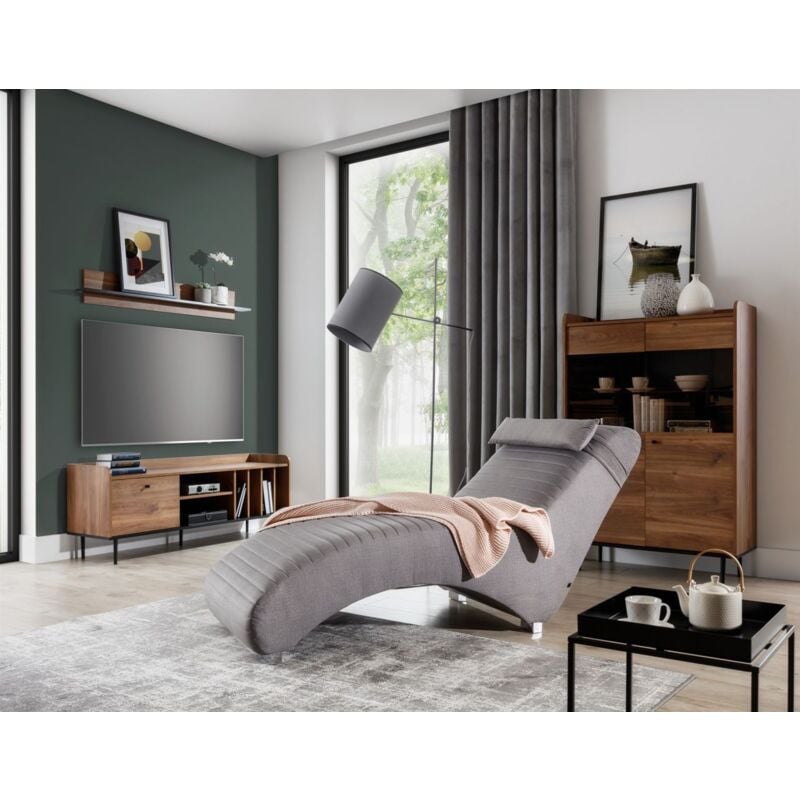 Relaxliege Liege Sessel abramo in Stoff Lisbon Grau