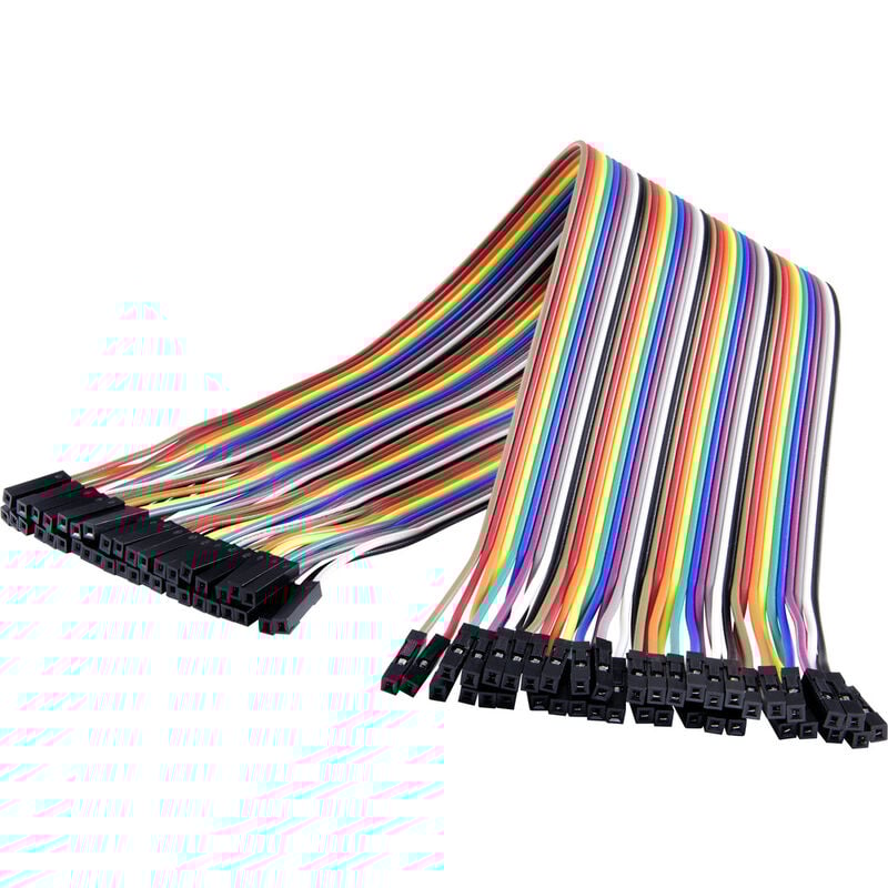 Renkforce - JKFF403 Jumper-Kabel Arduino, Banana Pi, Raspberry Pi® [40x Drahtbrücken-Buchse - 40x Drah