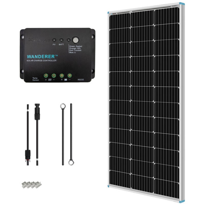 Renogy - Solaranlage 100W 12V mit 30A pwm Laderegler Wohnmobile