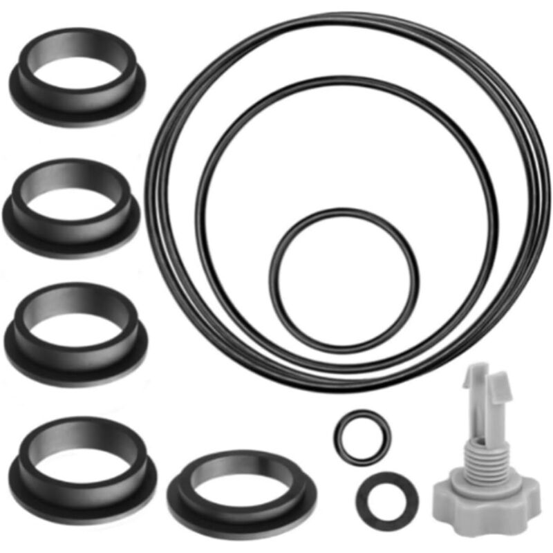 Reparatur Set für Intex Sandfilterpumpe - Ersatz für Entlüftungsventil und O-Ringe - Dichtungen und Wartungszubehör für Poolpumpe (Grau)