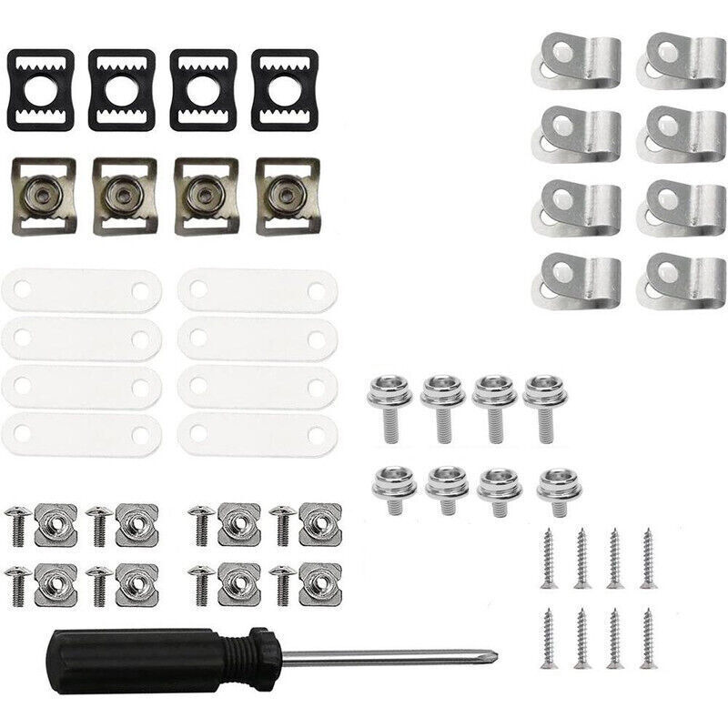 Reparaturset für Eishockeyhelme (49-teilig) – Befestigungsmaterial für American-Football-Helme – inklusive R-Clips, Gummidichtungen und Muttern