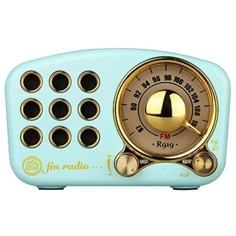 Retro Bluetooth Lautsprecher, Vintage Radio FM Radio mit Old Fashioned Classic Stil, starke Bass Verbesserung, laute Lautstärke, Bluetooth 4.2