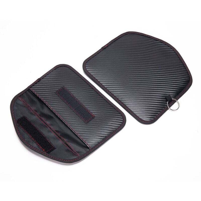 RFID-Schutzhüllen, Signalblockierende Hüllen für Autoschlüssel aus Kohlefaser, schwarz