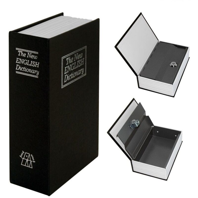 Rgwertsafe,buch,münzhalter,schlüssel,metall,265x200x65mm