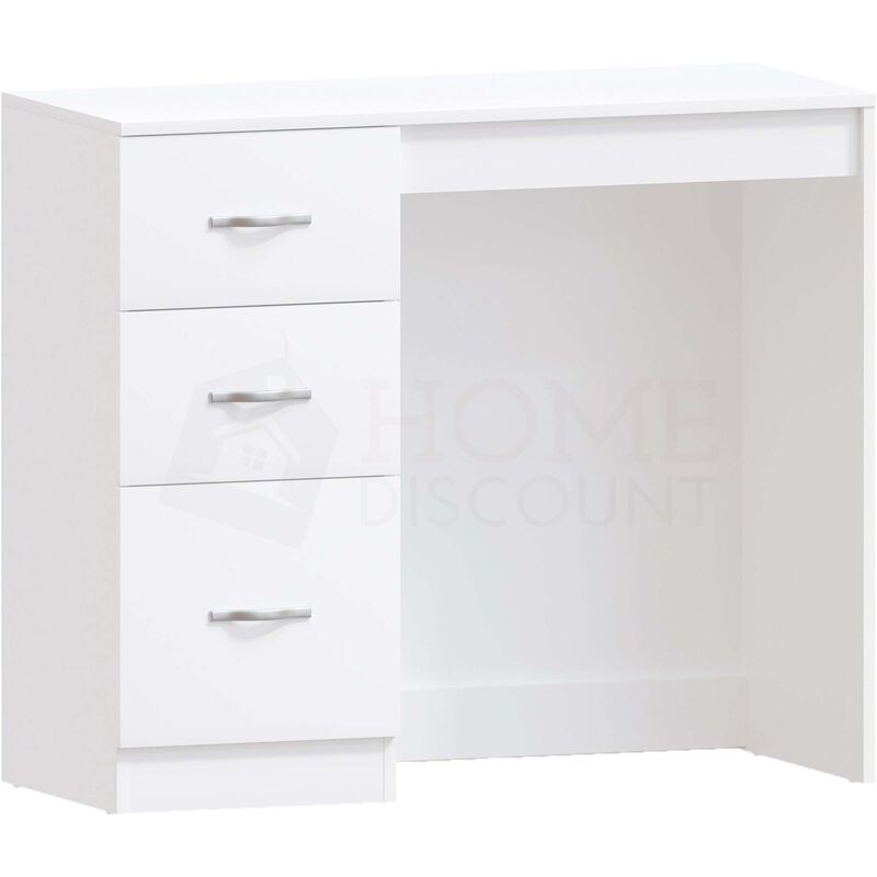 Home Discount - Riano Schminktisch 3 Schubladen Makeup Schminktisch Computertisch, Weiß