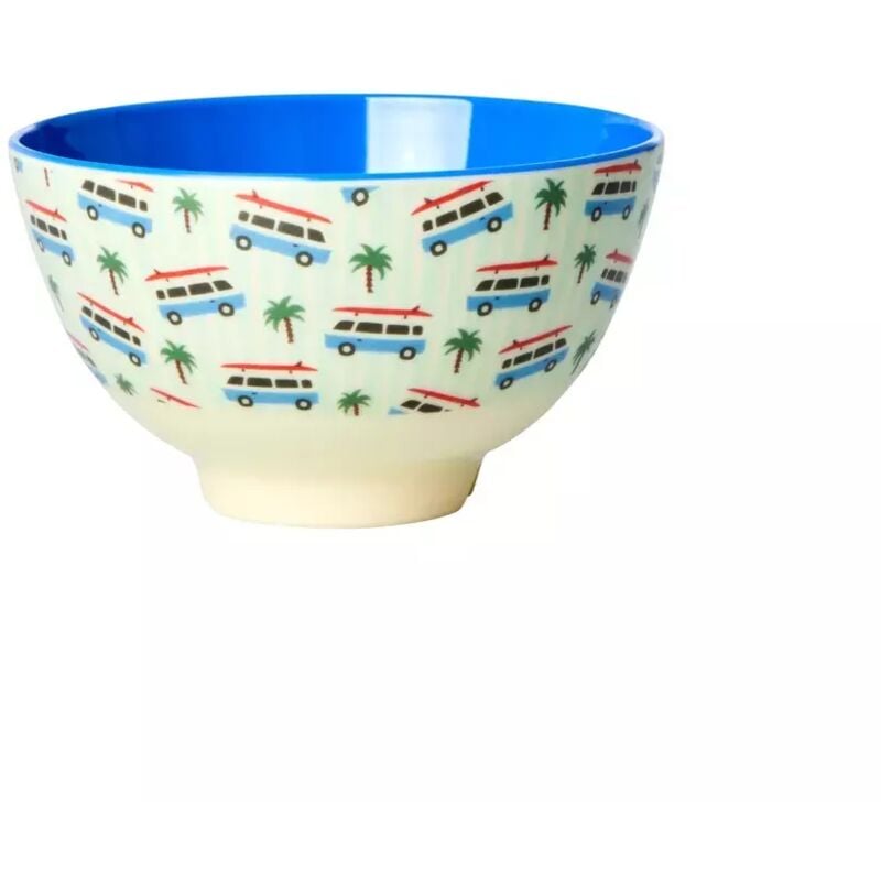 RICE Teller - Cars Print - Hellblau, Melamin, Größe: mittel