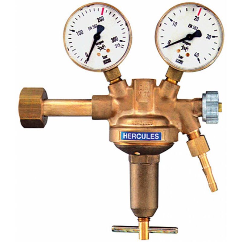 Riegler - Flaschendruckregler, 200 bar, Stickstoff, Arbeitsdruck 0 - 20 bar