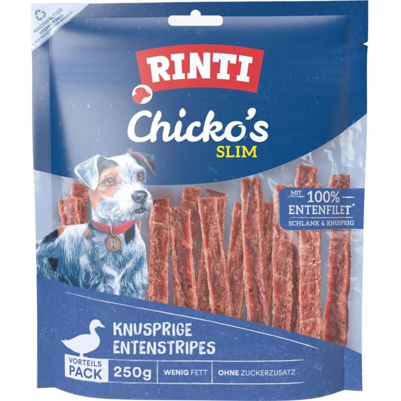 Chicko Slim Hundesnack Ente Vorratspack 250 g Snacks - Rinti