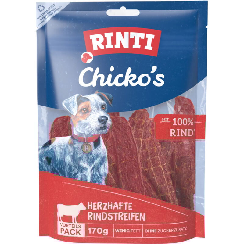 Chicko Hundesnack Rind Vorratspack 170 g Snacks - Rinti