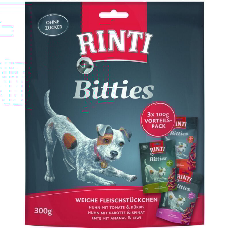 Hundesnacks Bitties Multipack 3 x 100 g Snacks - Rinti