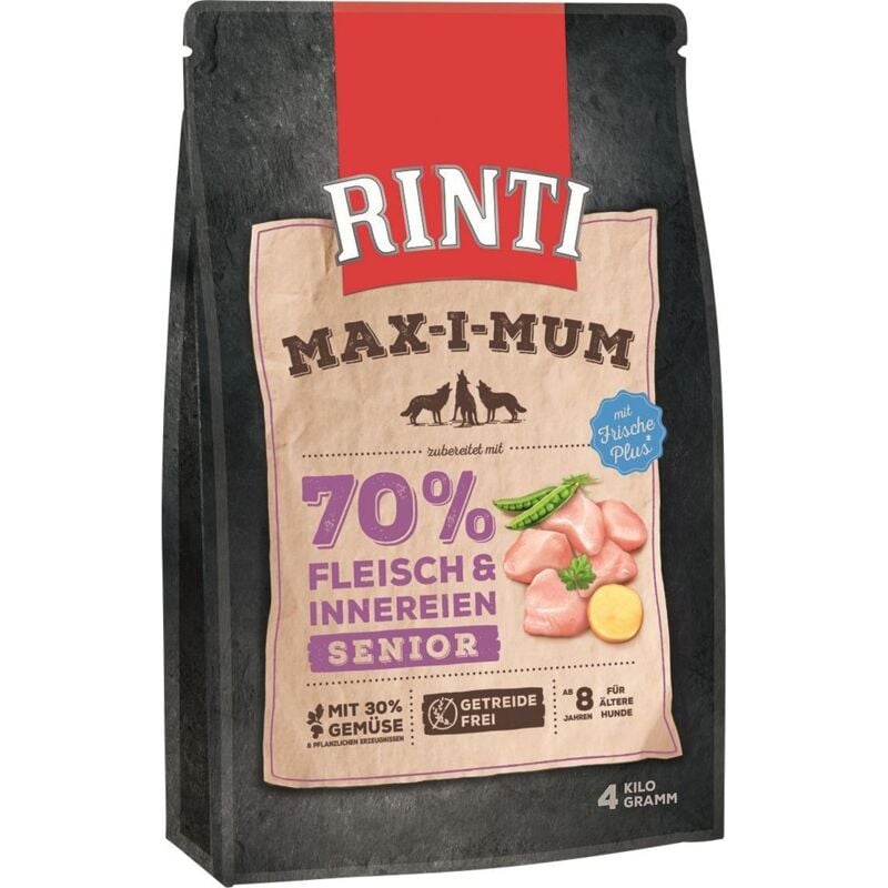 Max-i-Mum Hundetrockenfutter Senior 4 kg Fleisch & Innereien Trockenfutter Hunde - Rinti