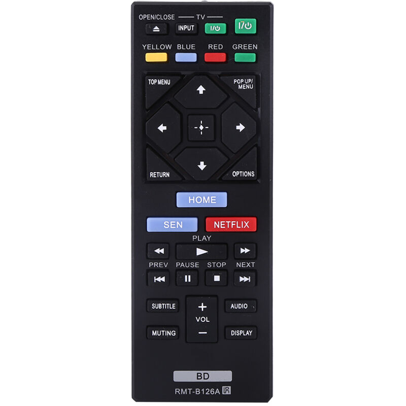 RMT-B126A Schwarze Ersatzfernbedienung für Sony Blu-ray-Player – 1 Stück