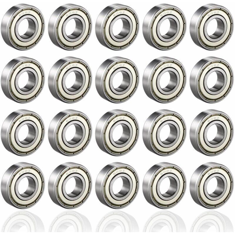 608zz Kugellager, Abec 7, 20 Stück Speed Bearings Qualitätskugellager für Roller, Skateboard, Longboard, Waveboard, 8 X 22 X 7mm