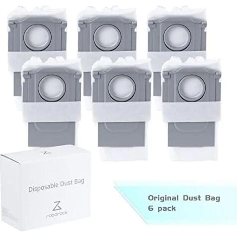 Roborock Zubehör-Kit: 6er-Pack Staubbeutel für S7 Max Ultra, S8 Pro Ultra, S8+, Q7 MAX+, Q8 MAX+, S7 MaxV Ultra und S7 Pro Ultra Absaugstation