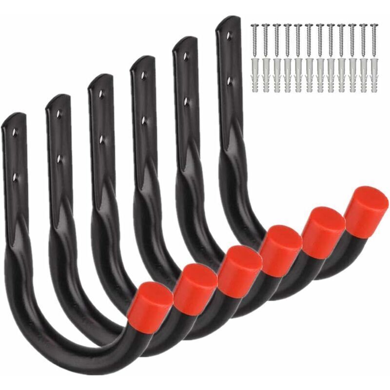 Robuste Aufbewahrungshaken für die Garage, universelle Wandhalterung, U-förmige Wandhalterung, Aufhängehaken für Fahrrad, Stuhl, Leiter, Schlauch,